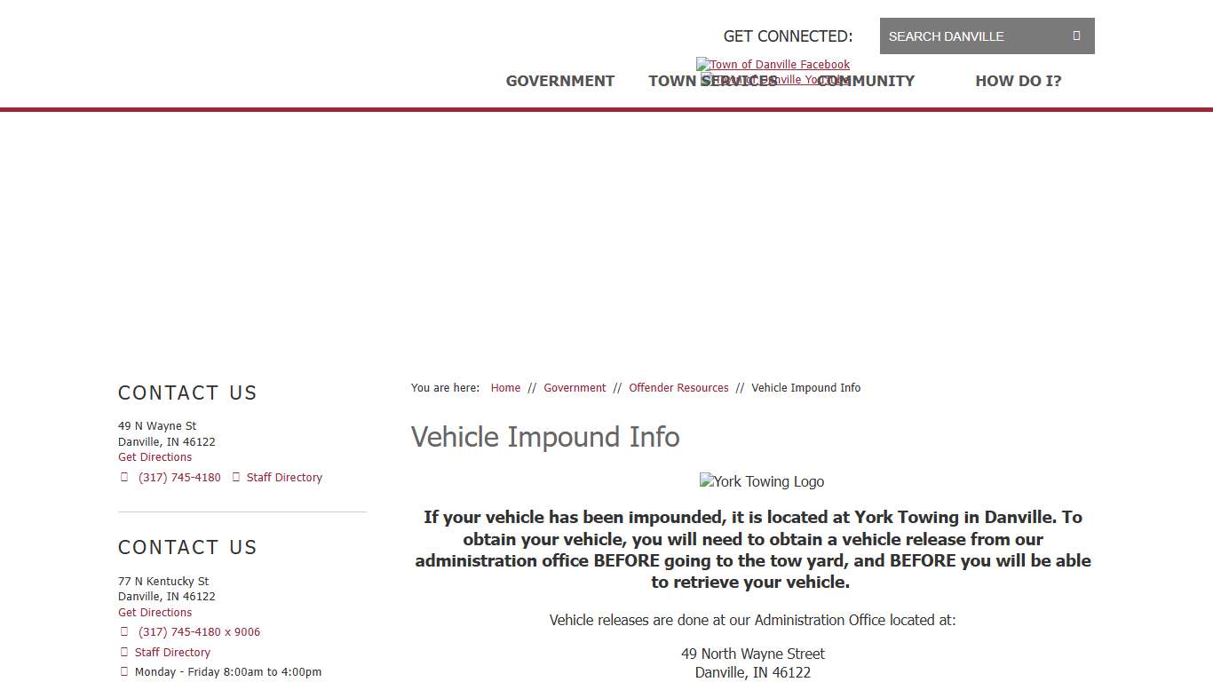 Vehicle Impound InfoInmate LookupSex Offender RegistryNorth Water Treatment Plant Project Completed 2024 / Danville, IN