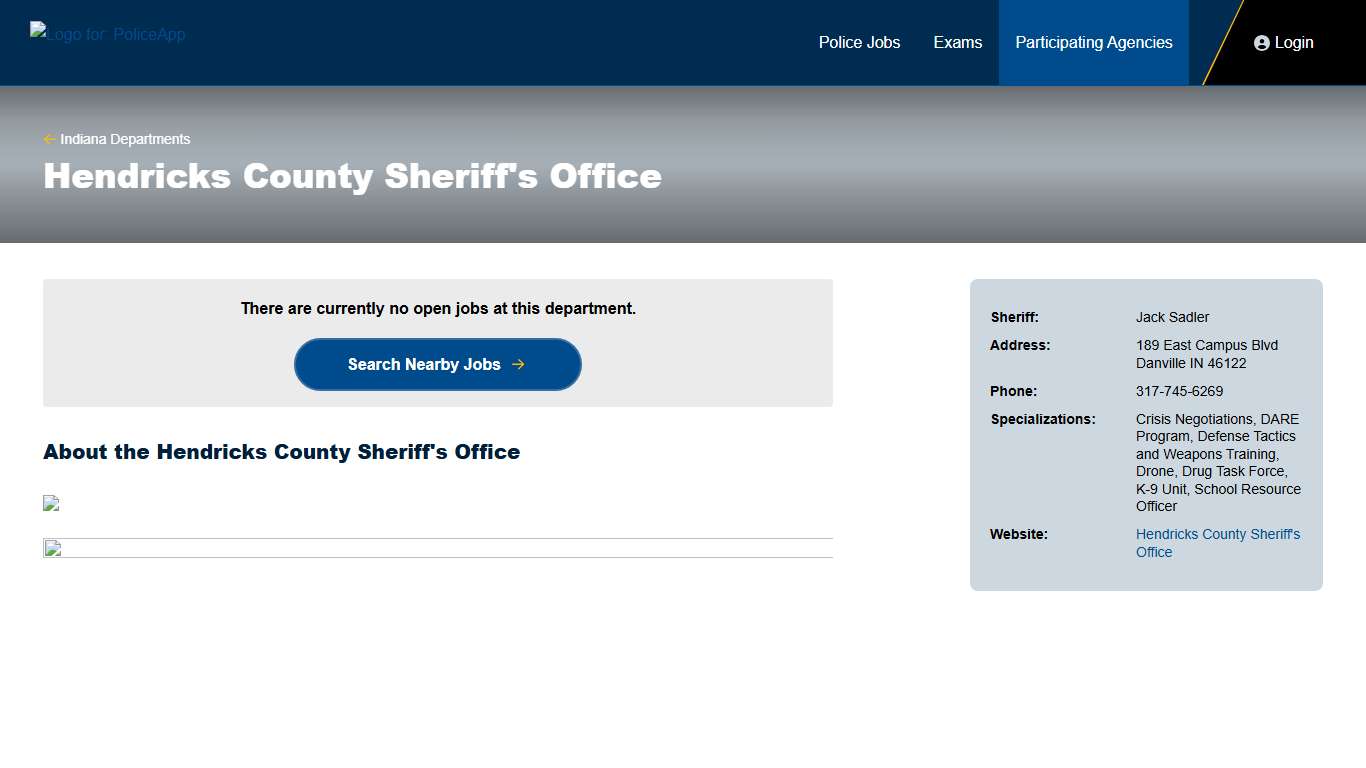 IN Hendricks County Sheriffs Office Police Department PoliceApp